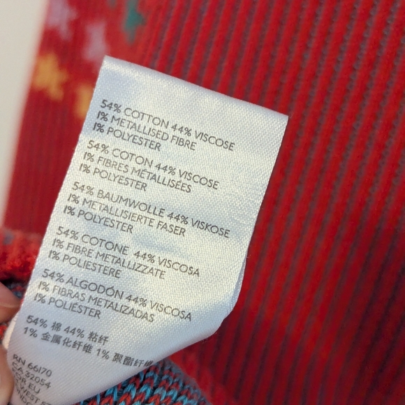 NWOT BDG Urban Outfitters Sky High Mock Neck Shauna Jacquard Ski Sweater, Sz L - Picture 7 of 7